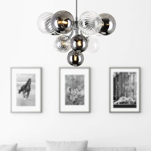 Pallocino 6 Light Flush Mount With Chrome Finish