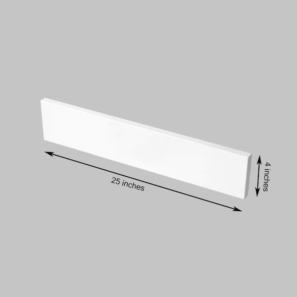 TJAmerican 25 in. W x 0.75 in. x 4 in. Engineered White Marble
