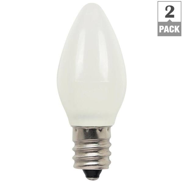 Westinghouse 4W Equivalent Warm White C7 Night Light LED Light Bulb (2-Pack)