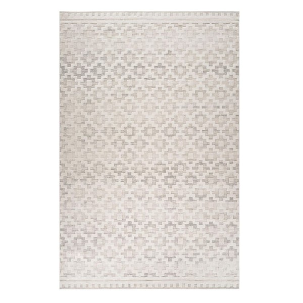 4 ft. x 6 ft. Cream and Beige Moroccan Area Rug