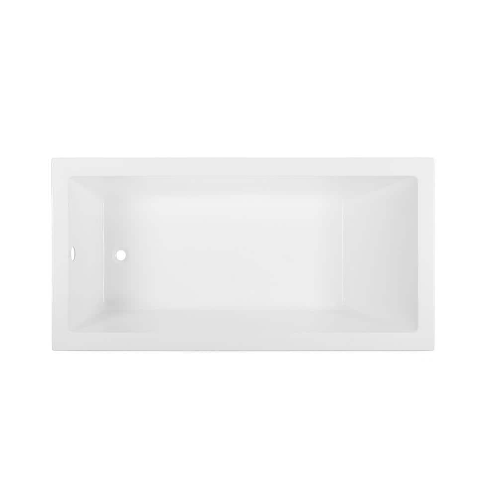 Voltaire 30" White Acrylic Drop-In Bathtub