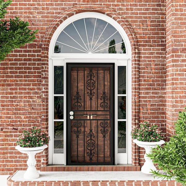ARK DESIGN 36 in. x 80 in. Universal/Reversible Hinging Black
