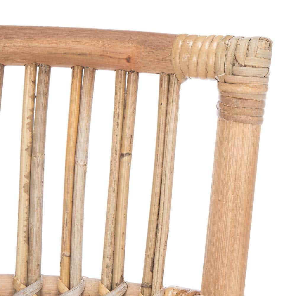 Erika Gray Rattan Accent Chairs with Cushions, Set of 2