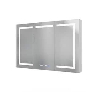 48 in. W x 32 in. H Rectangular Aluminum Medicine Cabinet with Mirror