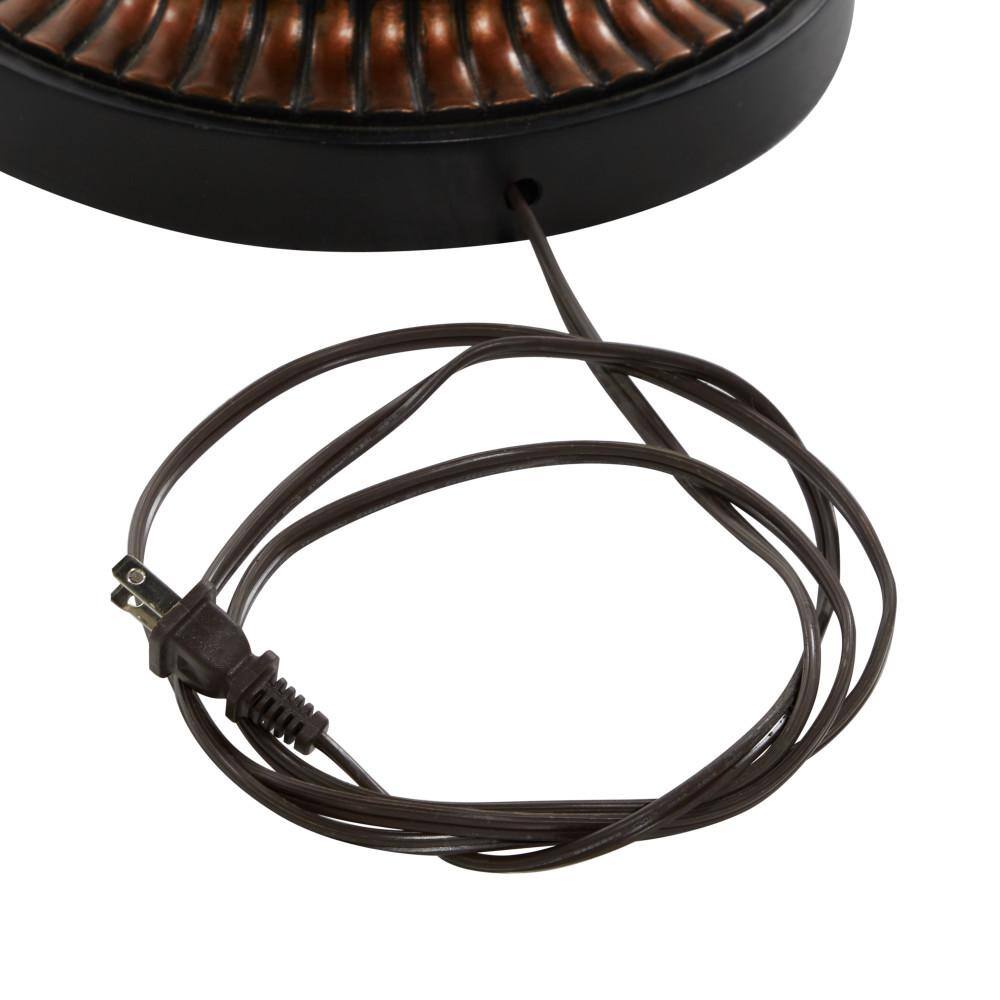 70" Black Iron Torchiere with Cream Glass Shade