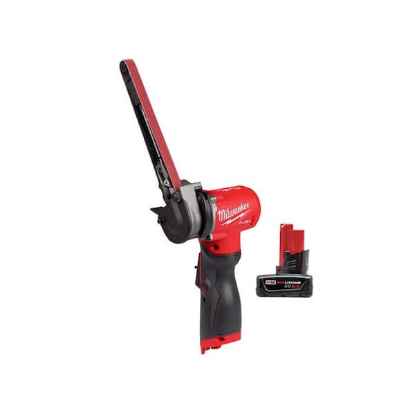 Milwaukee M12 FUEL 12-Volt Lithium-Ion Brushless Cordless 1/2 in. x 18 in. Bandfile with M12 XC 6.0Ah Battery Pack