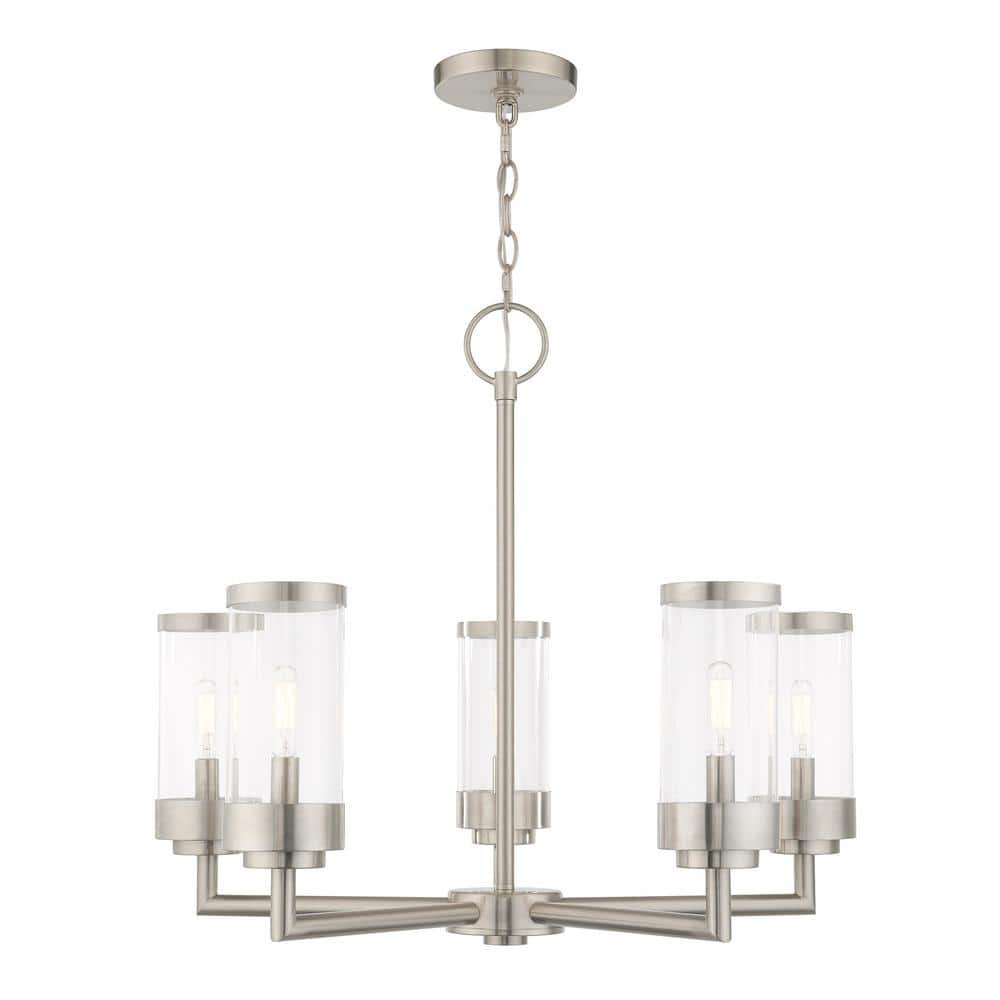 Cavanaugh 5-Light Brushed Nickel Outdoor Chandelier price history on PriceWatchPro