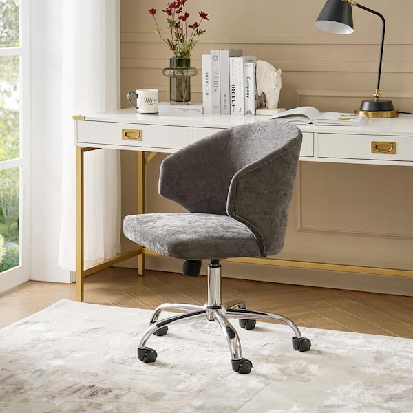 JAYDEN CREATION Daniel Charcoal Modern Upholstery 360° Rotating