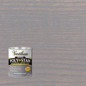 1 qt. Weathered Gray Satin Oil-Based Interior Stain and Polyurethane