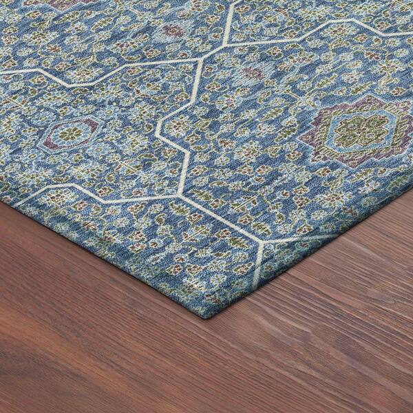 Chantille Machine Washable Indoor/Outdoor Abstract ACN2409 Navy 2 ft. x 3 ft. Accent Rug