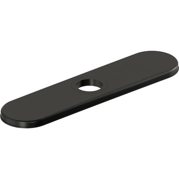 Elkay 3 in. x 10 in. Black Stainless 3-Hole Deck Plate/Escutcheon
