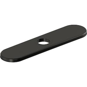 3 in. x 10 in. Black Stainless 3-Hole Deck Plate/Escutcheon