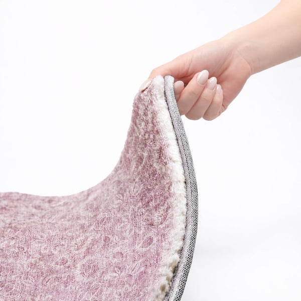 Dream Shag Premium Machine Washable Abstract ADS662 Blush 3 ft. x 5 ft. Area Rug