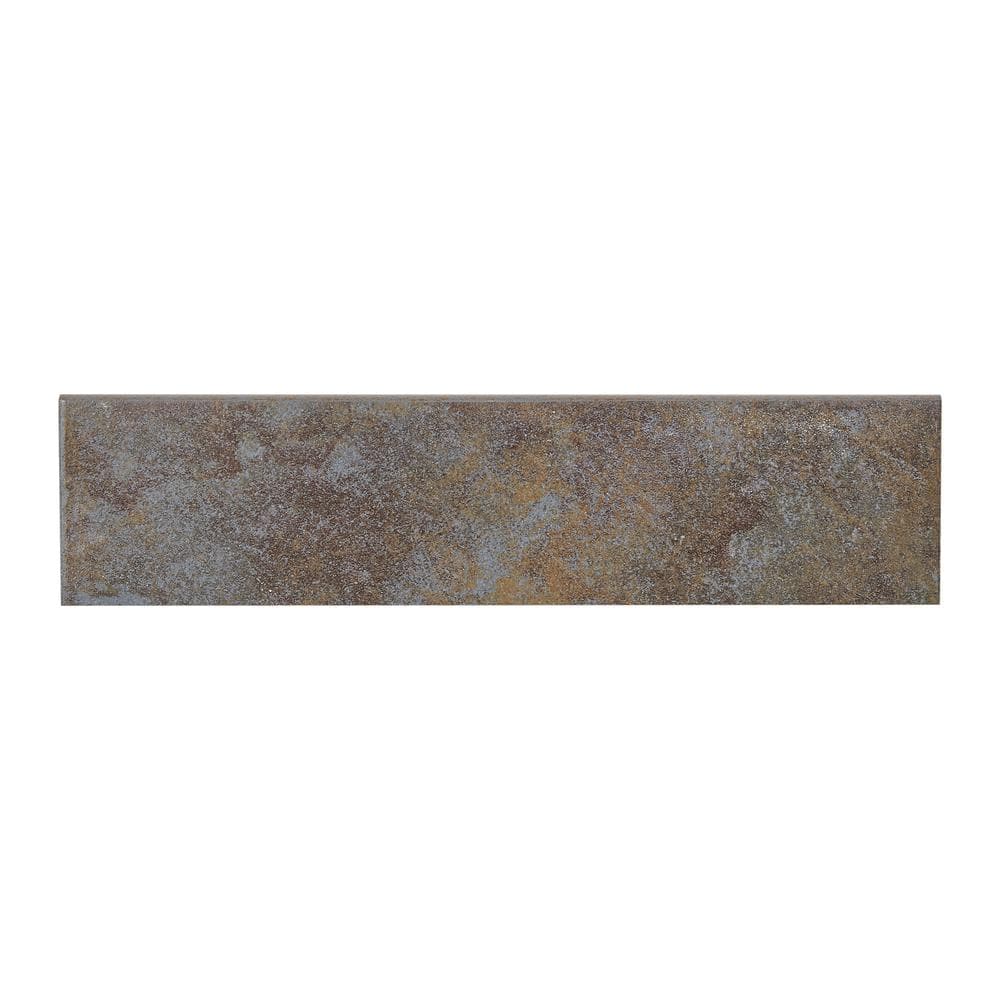 Continental Slate Tuscan Blue 3 in. x 12 in. Porcelain Bullnose Floor and W