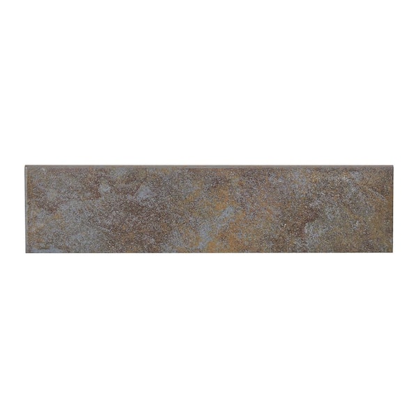 Daltile Continental Slate Tuscan Blue 3 in. x 12 in. Porcelain Bullnose Floor and Wall Tile (0.25702 sq. ft. / piece)