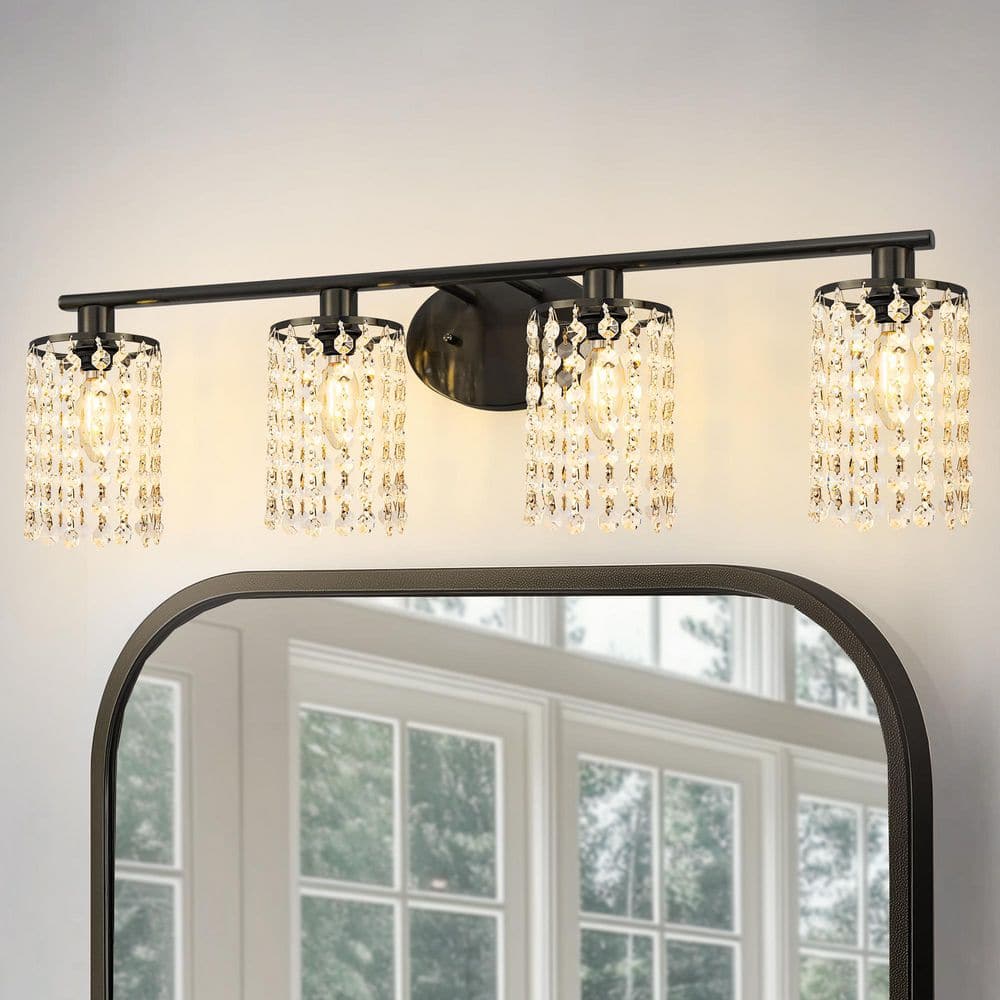 Have a question about YANSUN 32 in. 4-Lights Black Crystal