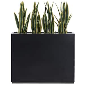 Long Box Metal Rectangular Planter in Black