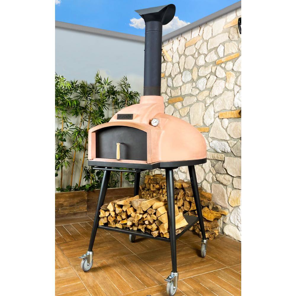Red Rock 100 Beige Ceramic Wood Fired Outdoor Pizza Oven