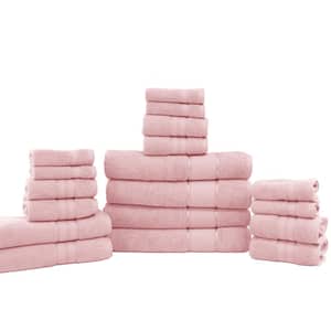Spunloft 18-Piece Blush Solid Cotton Towel Set