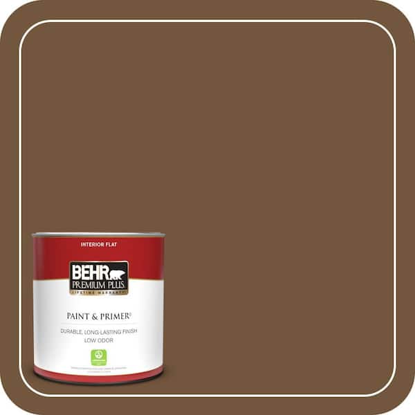 BEHR PREMIUM PLUS 1 qt. #MQ2-09 Clockworks Flat Low Odor Interior Paint & Primer