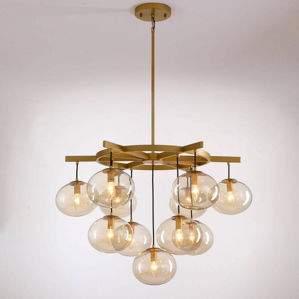 11-Light Modern Gold Bubble Chandelier with Glass Shades for Living Room, Kitchen Island, Bedroom(Bulbs not included) price history on PriceWatchPro