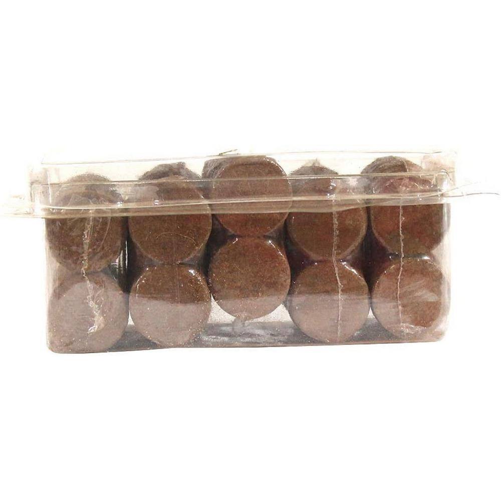 Compact Tan Coco Coir Seed Starter Pellets, 0.8 Inches, 180-Pack