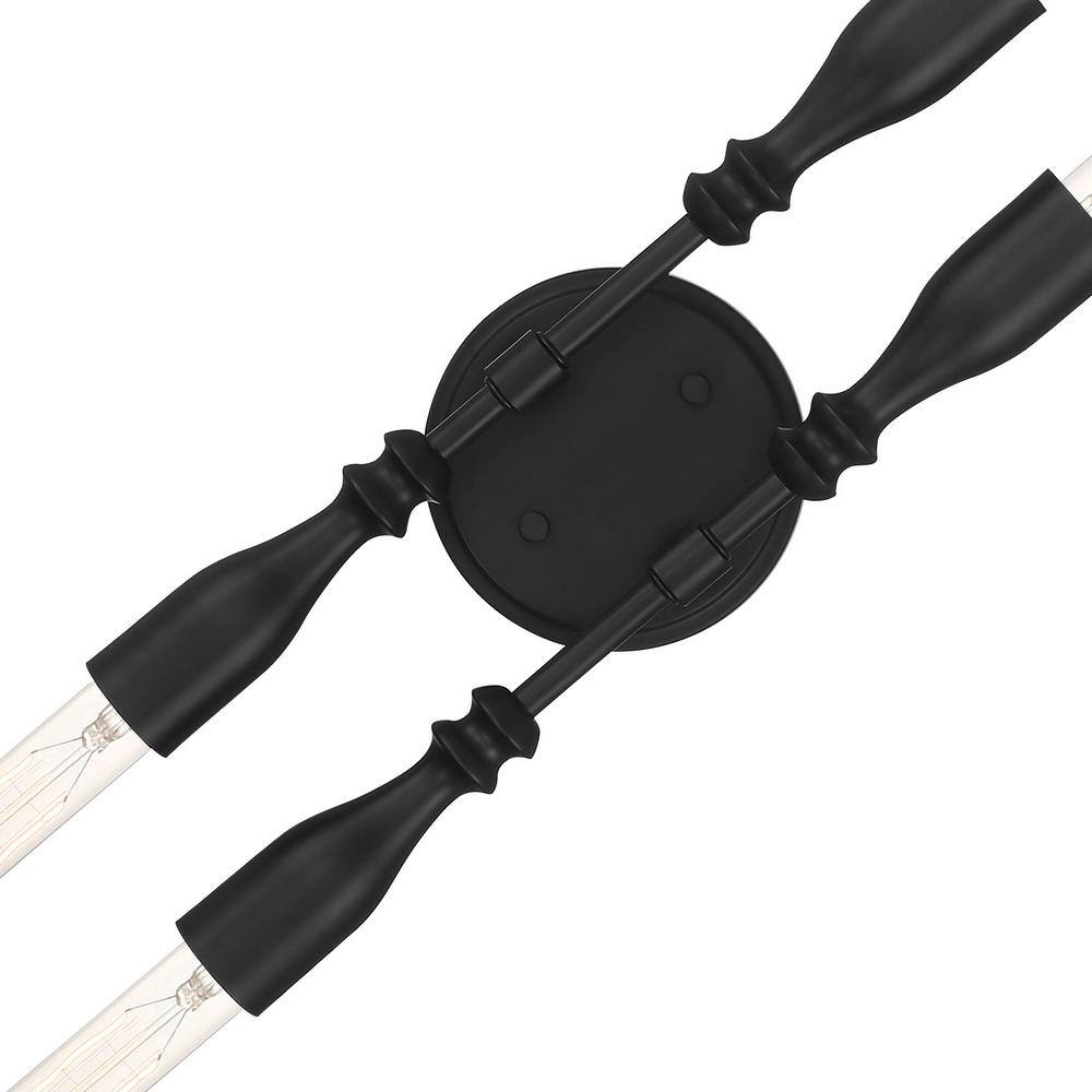Louise Matte Black 4-Light Outdoor Vanity Light Fixture