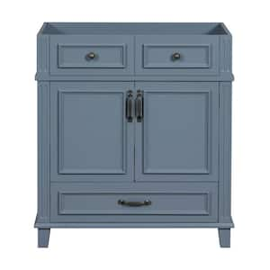 30 in. W x 18 in. D x 33 in. H Bath Vanity Cabinet without Top in Blue