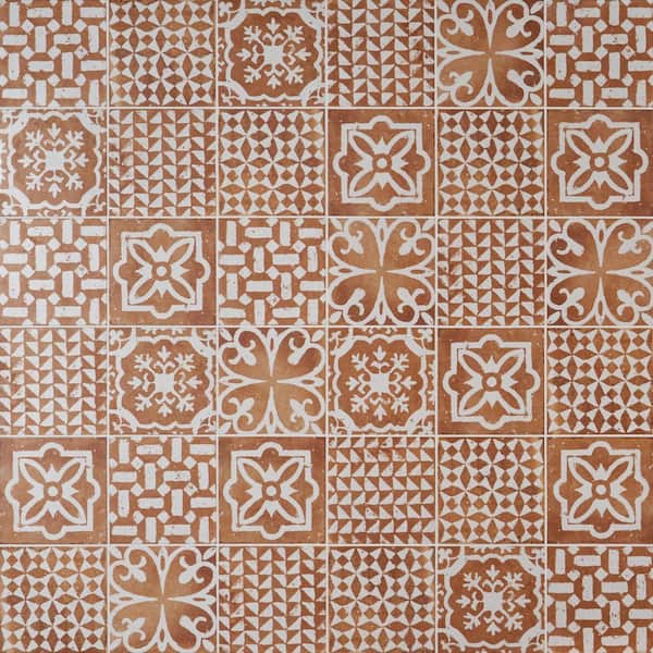 Ivy Hill Tile Angela Harris Sicilia Kasma Cotta 7.87 in. x 7.87 in. Matte Porcelain Floor and Wall Tile (10.76 sq. ft./Case)