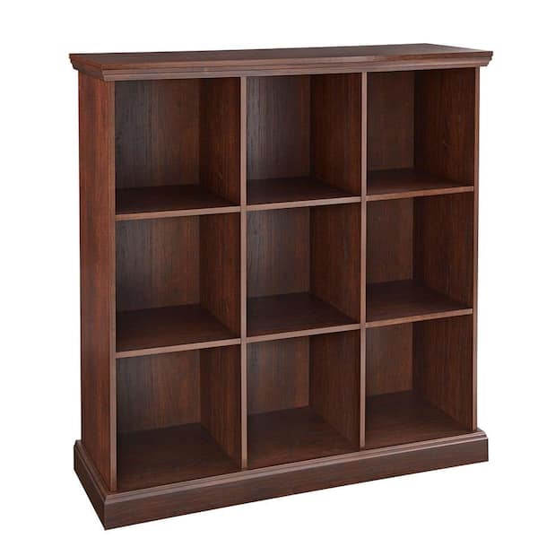 ClosetMaid 39.09 in. H x 37.44 in. W x 12.52 in. D Brown Wood Look 9-Cube Organizer