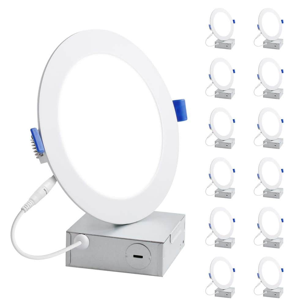 6 in. 1050 Lumen 12W, 5000K Daylight White, Canless Ultra-Thin Dimmable Integrated LED Recessed Light Trim (12-Pack) price history on PriceWatchPro