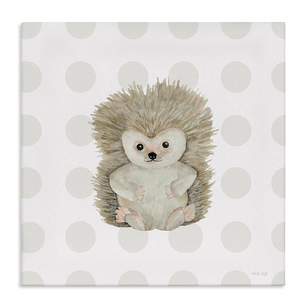 Hedgehog on Dots by Cindy Jacobs Unframed Animal Graphic Art Print 24 in. x 24 in. price history on PriceWatchPro