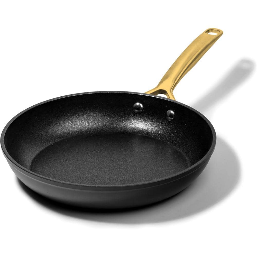 GRANITESTONE 12 in. Aluminum Armor Max Gold Hard Anodized Heavy Duty 4-Layer Ultra Release Nonstick Frying Pan