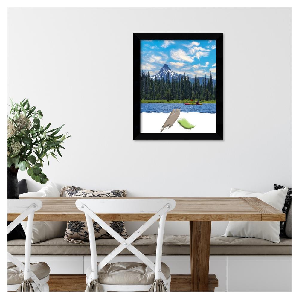 Black Matte Wood Rectangle Wall Picture Frame 24.625" x 20.625"