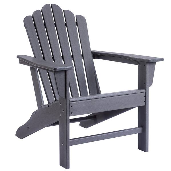 Classic Slate Grey Outdoor Rocking Plastic Adirondack Chair CX224AC SG   Plastic Adirondack Chairs Cx224ac Sg 64 600 