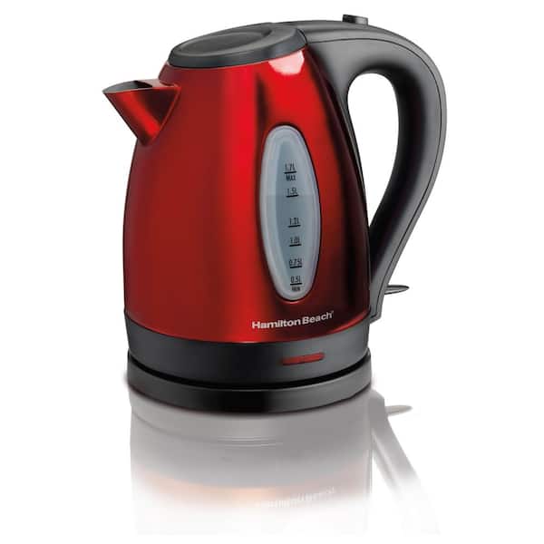 Hamilton Beach 7.2-Cup Red Stainless Steel Electric Kettle