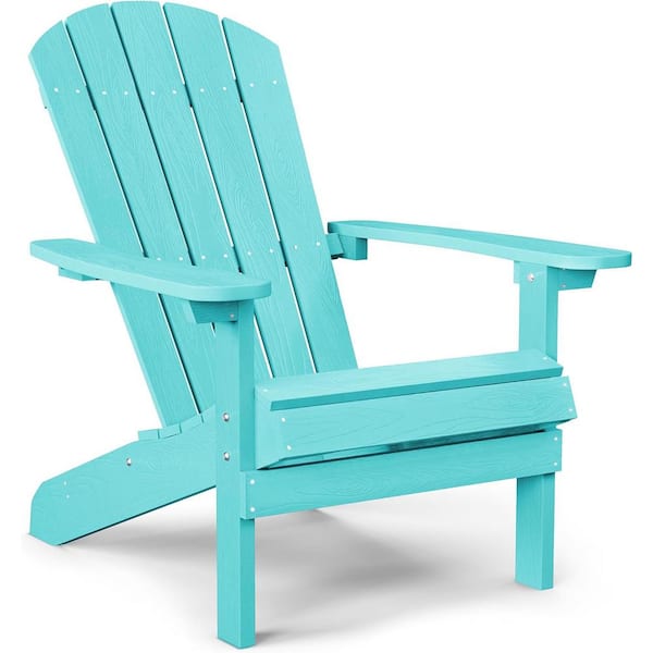 Mximu Classic Aruba Blue Plastic Outdoor Patio Adirondack Chair