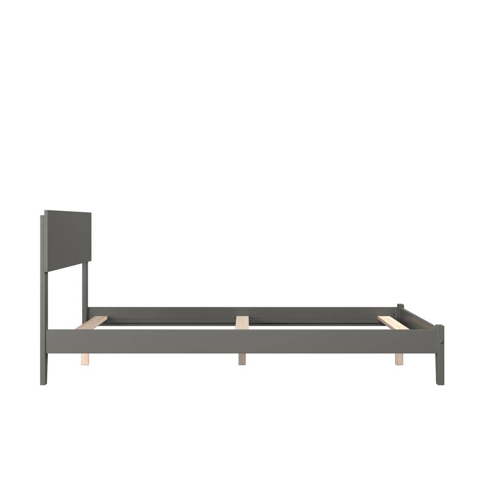 Orlando Gray Full Size Wood Bed with Headboard and Slats
