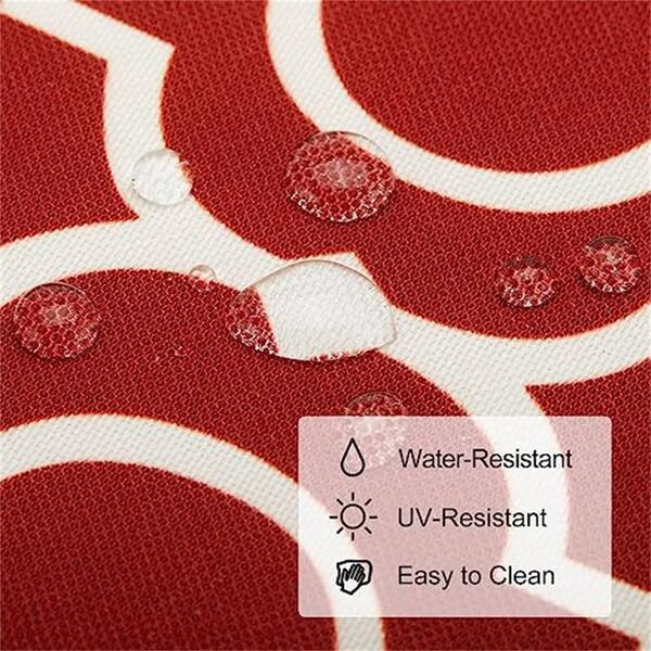 Outdoor Chair Cushions, Waterproof Round Corner Memory Foam Seat