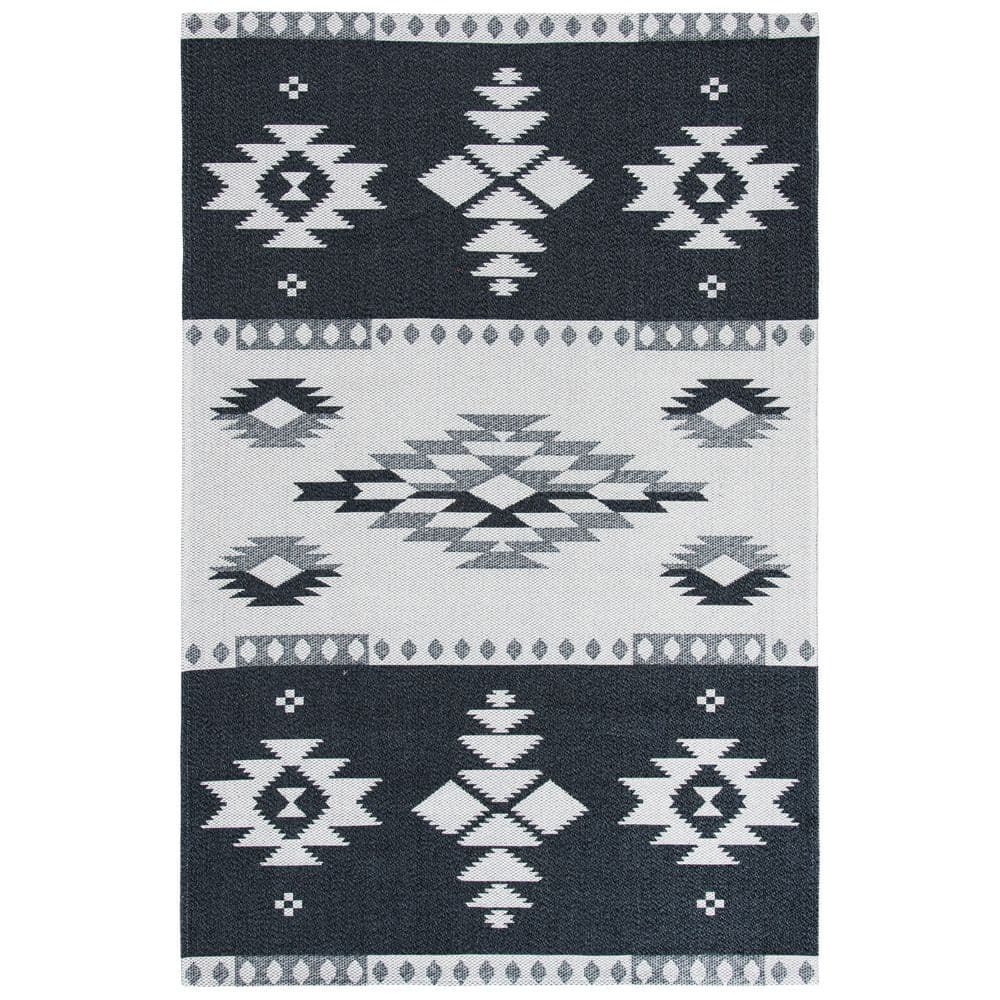 Augustine 5 ft. x 8 Black/Light Gray Geometric Area Rug price history on PriceWatchPro