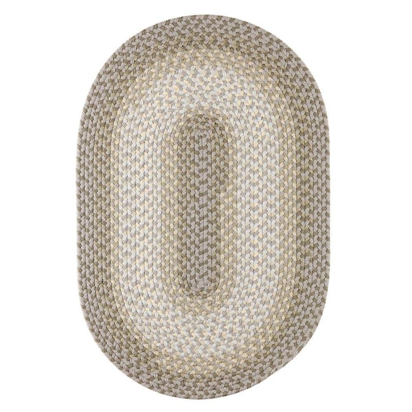 Pioneer Frosty Multi 2 ft. x 3 ft. Oval Indoor/Outdoor Braided Area Rug