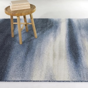 Faye Navy Blue 5 ft. x 7 ft. Abstract Area Rug