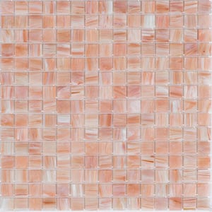 Celestial Glossy Linen Beige 12 in. x 12 in. Glass Mosaic Wall and Floor Tile (20 sq. ft./case) (20-pack)