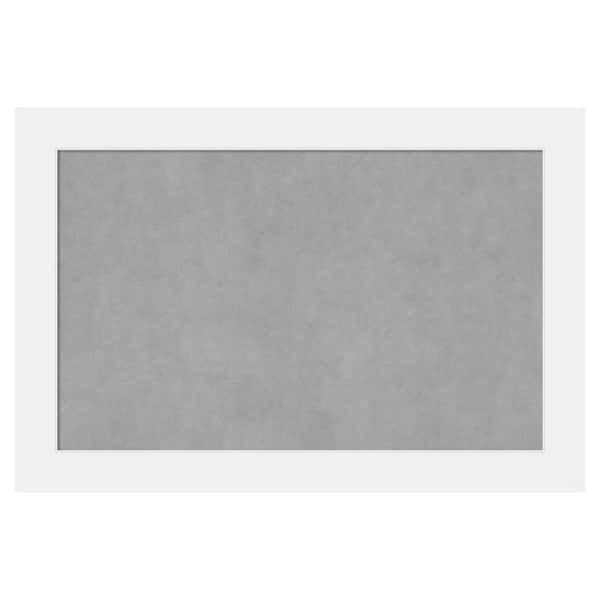 Amanti Art Corvino White 37 in. x 25 in. Framed Magnetic Board