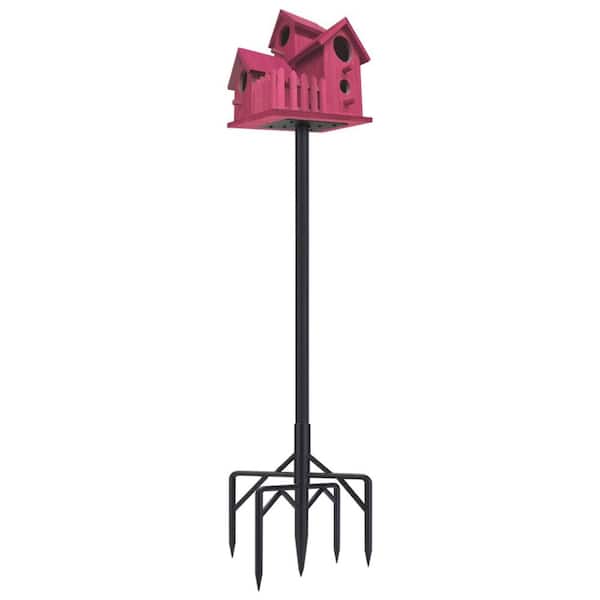FAWEY TRED INC 79 in. Adjustable Bird Feeder Bird House Pole Kit 5 Base Prongs