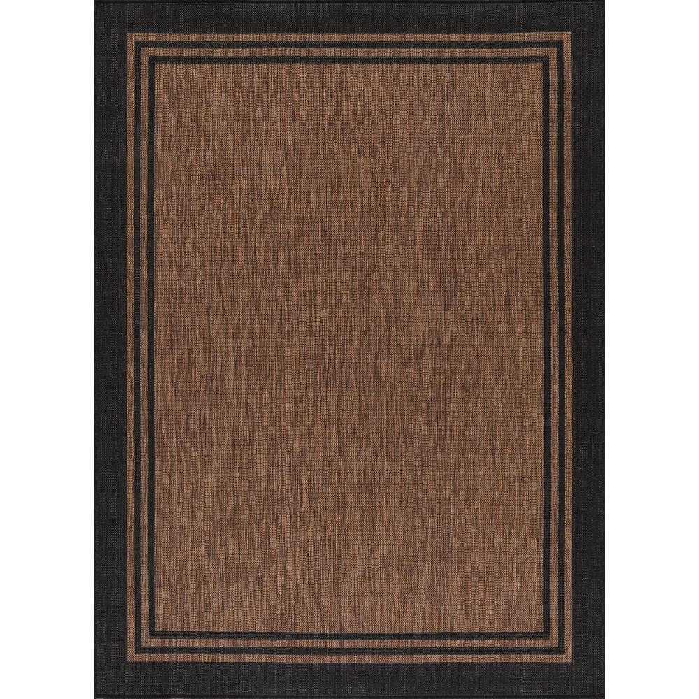 Beverly Rug 4 X 6 Gold Black Waikiki Modern Bordered Indoor Outdoor Area Rug  HD-WKK20453-4X6 - The Home Depot