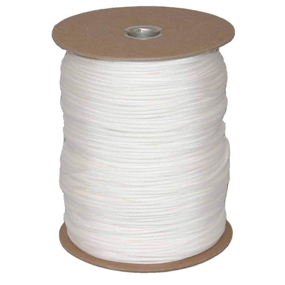 White Paracord 1000 Ft Spool Mil Spec Outdoor Rope Parachute Cord Tie Down 
