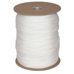 KingCord 5/32 in. x 400 ft. Nylon Paracord 550 Rope - Type III Mil-Spec  7-Strand Utility Survival Parachute Cord, White 644631TV - The Home Depot