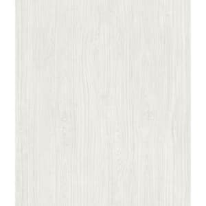 White Oyster Cherry Wood Peel and Stick Vinyl Wallpaper Roll