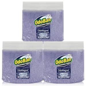 14 oz. OdoMagnet Odor Removing Gel Crystals Odor Absorber and Air Freshener with Odor Eliminator Gel, Night Ice (3-Pack)